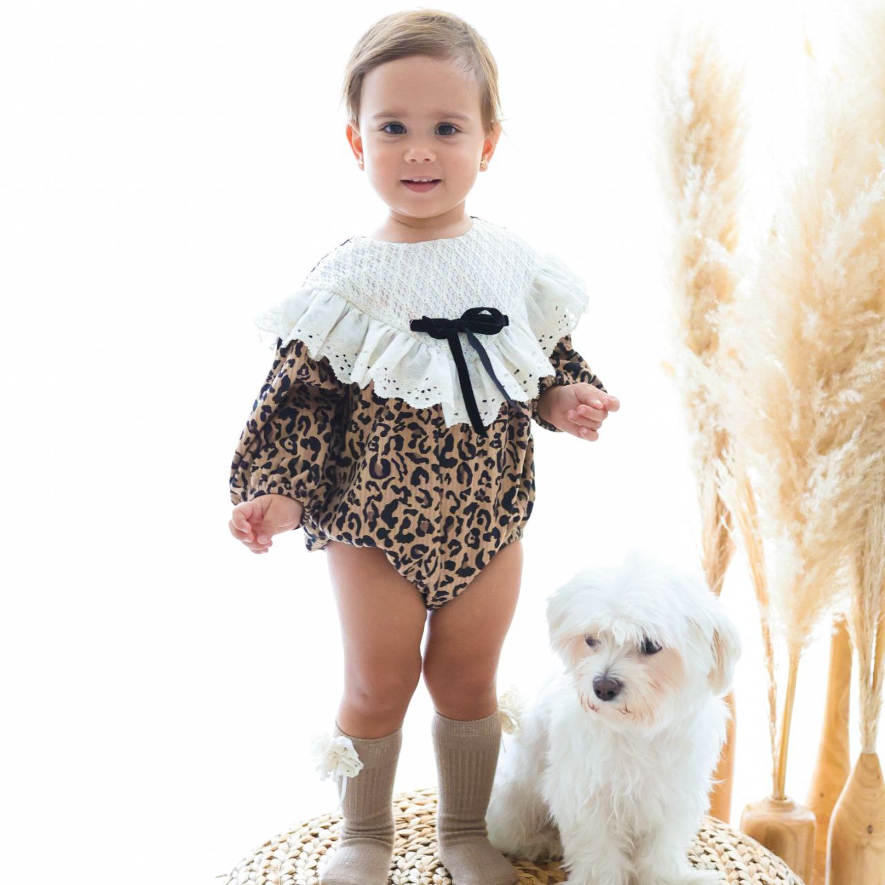 Lori Leopar Desenli Romper