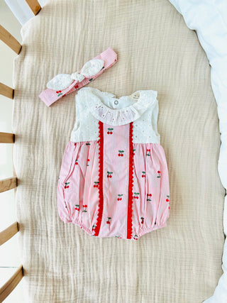 Cherry Bandanalı Romper