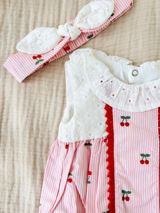 Cherry Bandanalı Romper