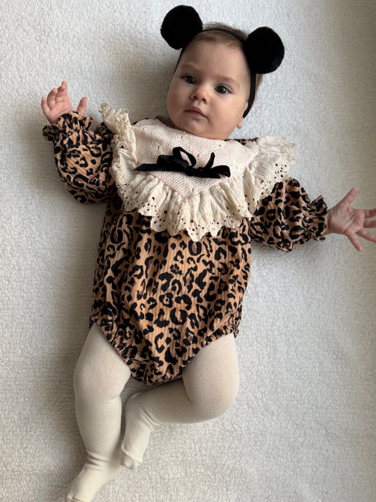 Lori Leopar Desenli Romper